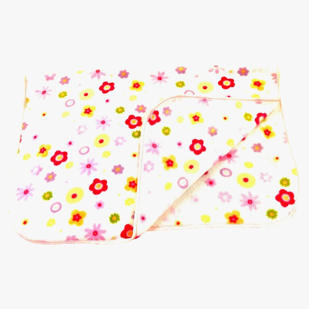 Circo Target Happy Flower Fleece Baby Blanket Plush Multi Floral